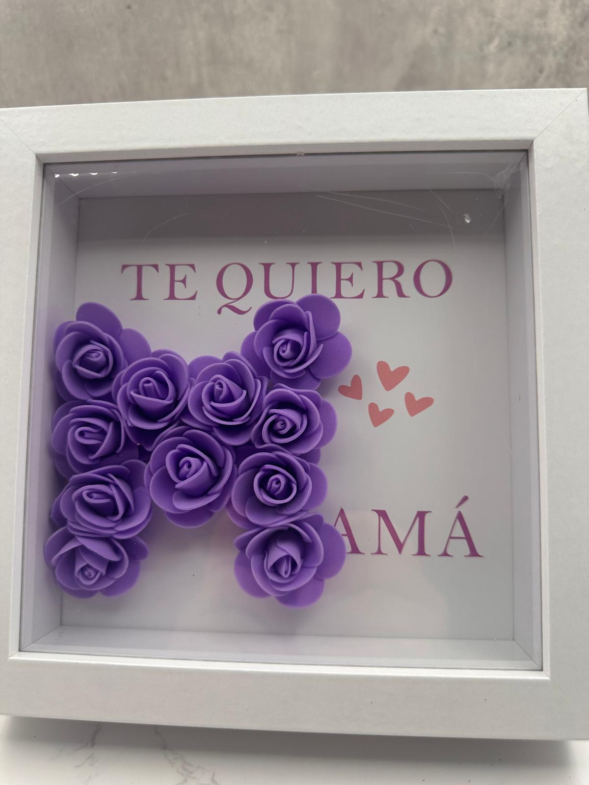 Marco Foam Mamá Morado 20x20