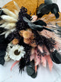 Bouquet Seco Redondo Rosa y Negro (Según Flor Disp