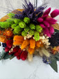 Bouquet Seco Redondo Arlequín (Según Flor Disp.)