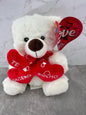 Osito 3 Corazones 21cm Blanco