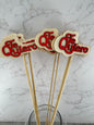 Pack 10 Pick Madera Te Quiero Rojo
