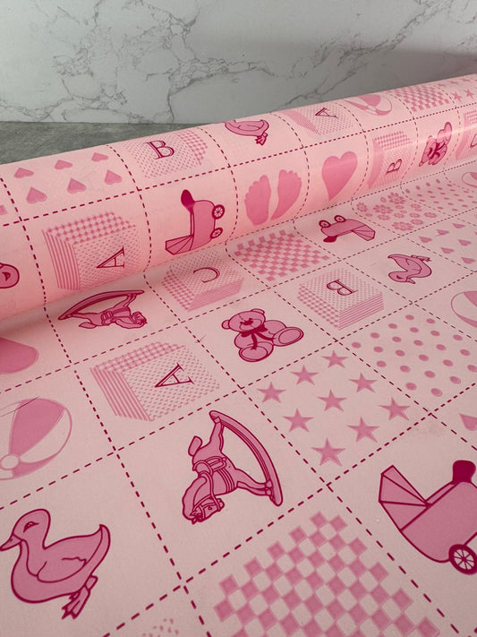 Rollo Perlato Baby Rosa 70cmx50m