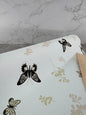 Rollo Perlato Crema Beige Mariposas 70cmx50m
