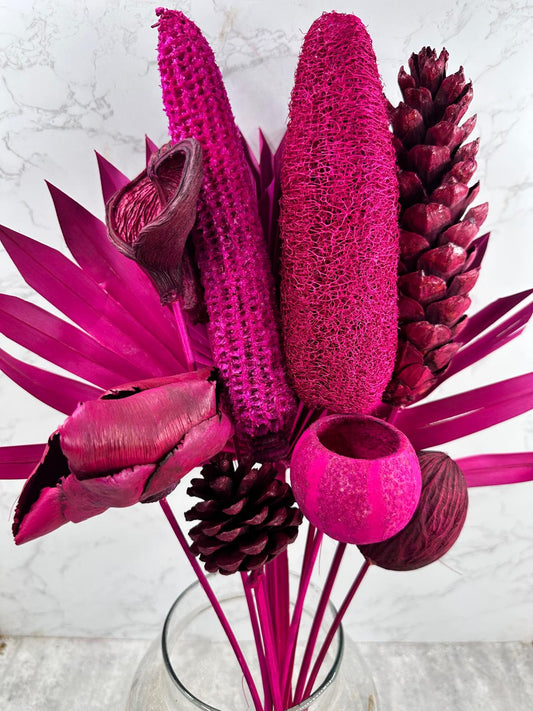 Bouquet Tropical Seco Fucsia