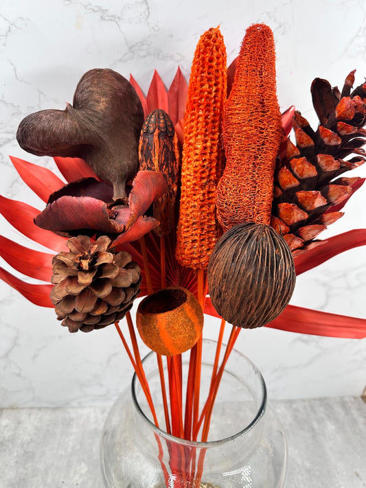 Bouquet Tropical Seco Naranja